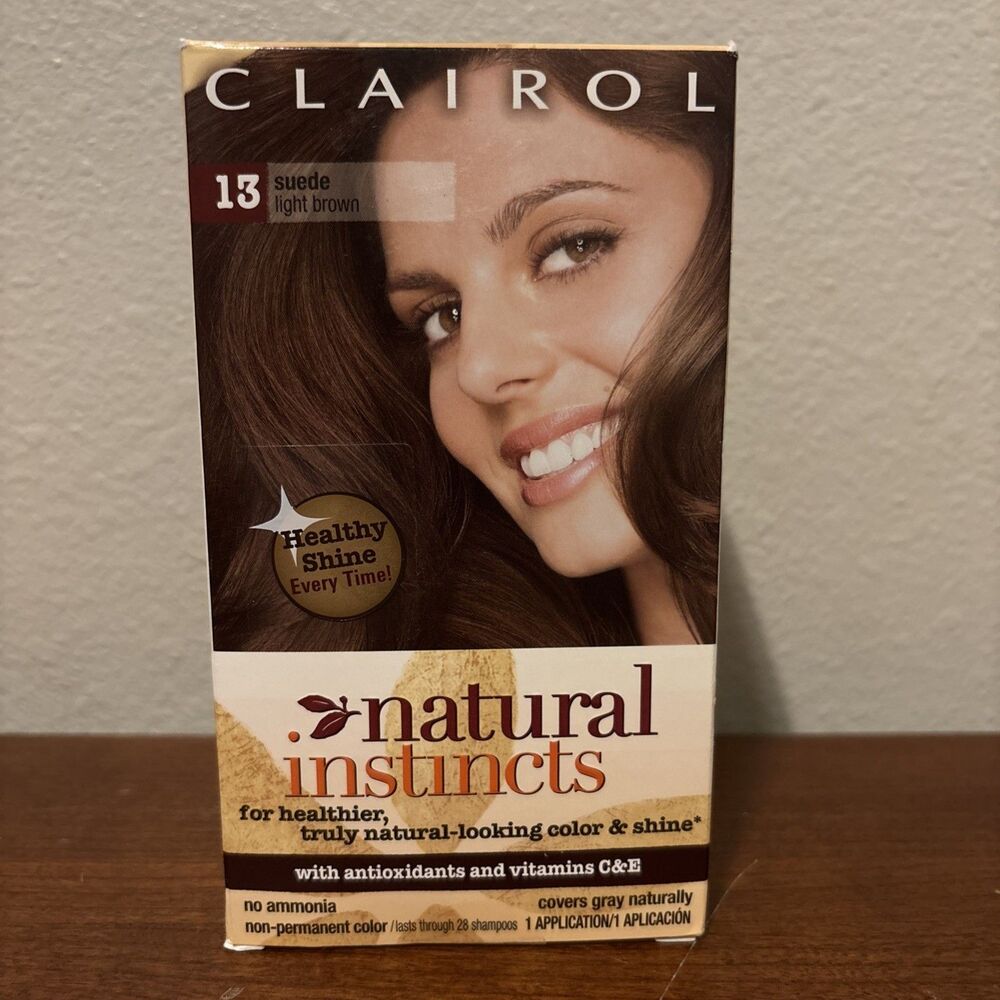 Clairol Natural Instincts Hair Color (#6) #13 Suede  LIGHT BROWN - New in Box